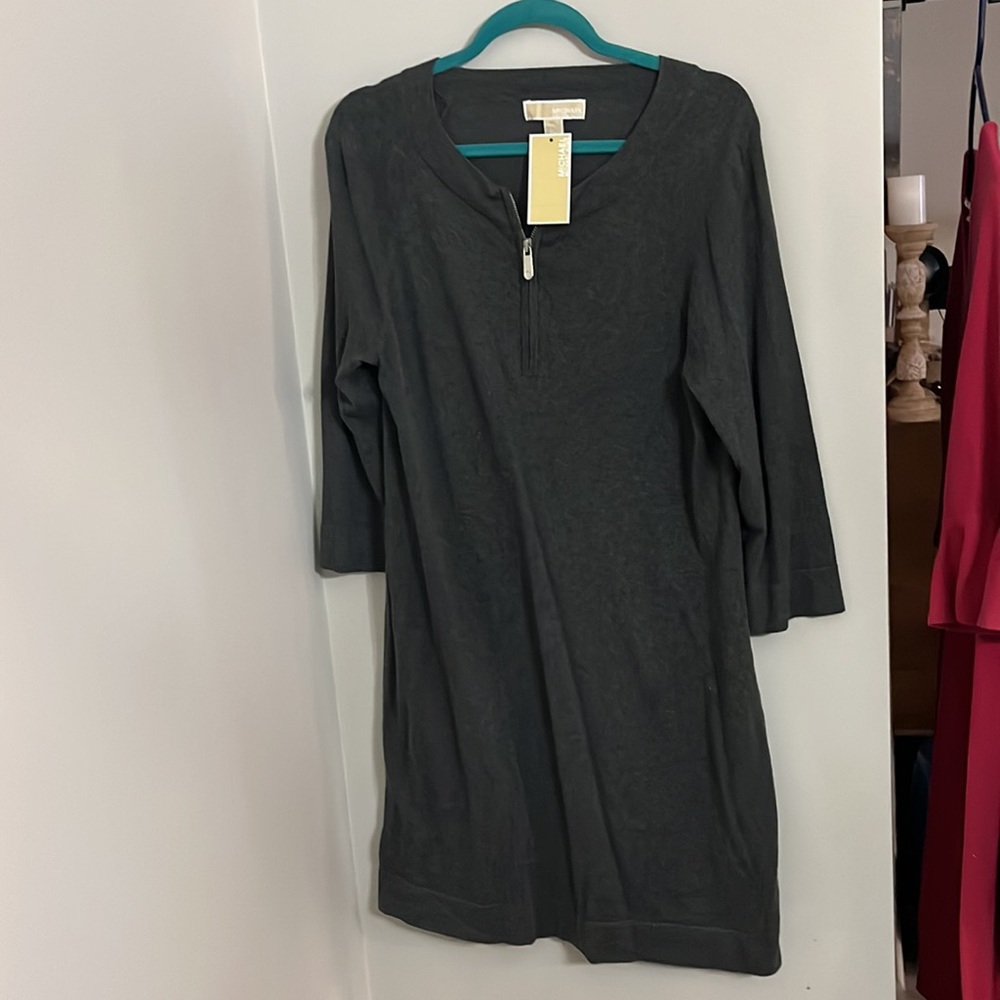 MICHAEL Michael Kors Gray Sweater Dress, Size L